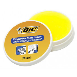 Подушка для смачивания пальцев Bic 897178 гелевая 197мм желтый резина картонная коробка 114гр
