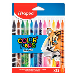 Фломастеры Maped Animals 845403 смываемые 12цв.