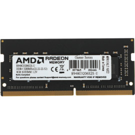 Память DDR4 8Gb 3200MHz AMD R948G3206S2S-U Radeon R9 Gamer Series RTL PC4-25600 CL22 SO-DIMM 260-pin 1.2В
