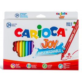 Фломастеры Carioca JOY 40615 24цв. коробка с европодвесом