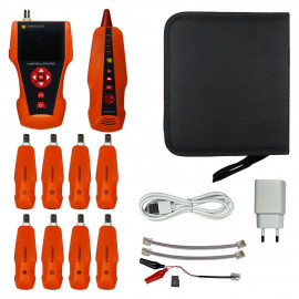 Тестер кабельный Lanmaster LAN-PRO-L/TPK-POE-8R (упак:1шт) оранжевый