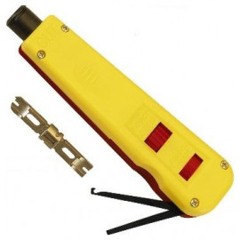 Инструмент Hyperline HT-3133TB для витой пары +нож 110 тип (упак:1шт) желтый