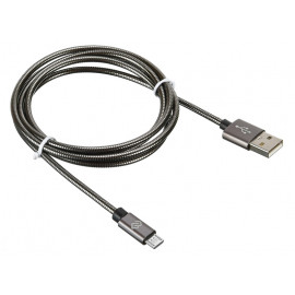 Кабель Digma MICROUSB-1.2M-BRAIDED-G USB (m)-micro USB (m) 1.2м темно-серый