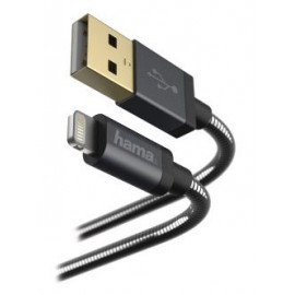Кабель Hama Metal 00173626 USB (m)-Lightning (m) 1.5м черный