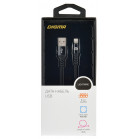 Кабель Digma LIGHT-2M-BRAIDED-BLK USB (m)-Lightning (m) 2м черный