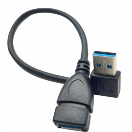 Переходник USB 3.0 A(m) угловой USB 3.0 A(f) 0.33м