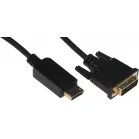 Кабель DisplayPort (m) DVI (m) 2м черный