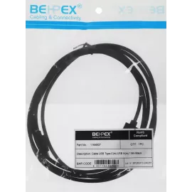 Кабель USB (m)-USB Type-C (m) 1.8м черный