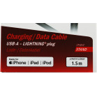 Кабель Hama 00187212 USB (m)-Lightning (m) 1.5м черный