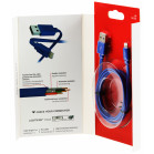 Кабель Hama 00187232 USB (m)-Lightning (m) 1м синий плоский