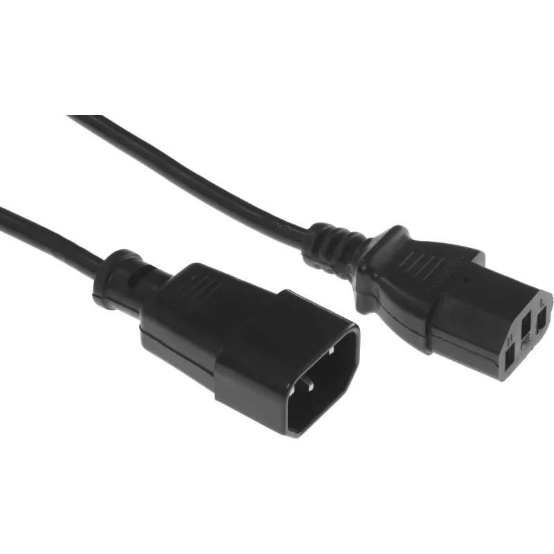 Кабель-удлинитель Buro IEC C13 IEC C14 3м (AN23-1008-3) черный (пакет)