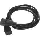 Кабель-удлинитель Buro IEC C13 IEC C14 3м (AN23-1008-3) черный (пакет)