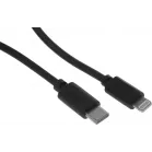 Кабель Buro PD18W USB Type-C (m)-Lightning (m) 1м черный