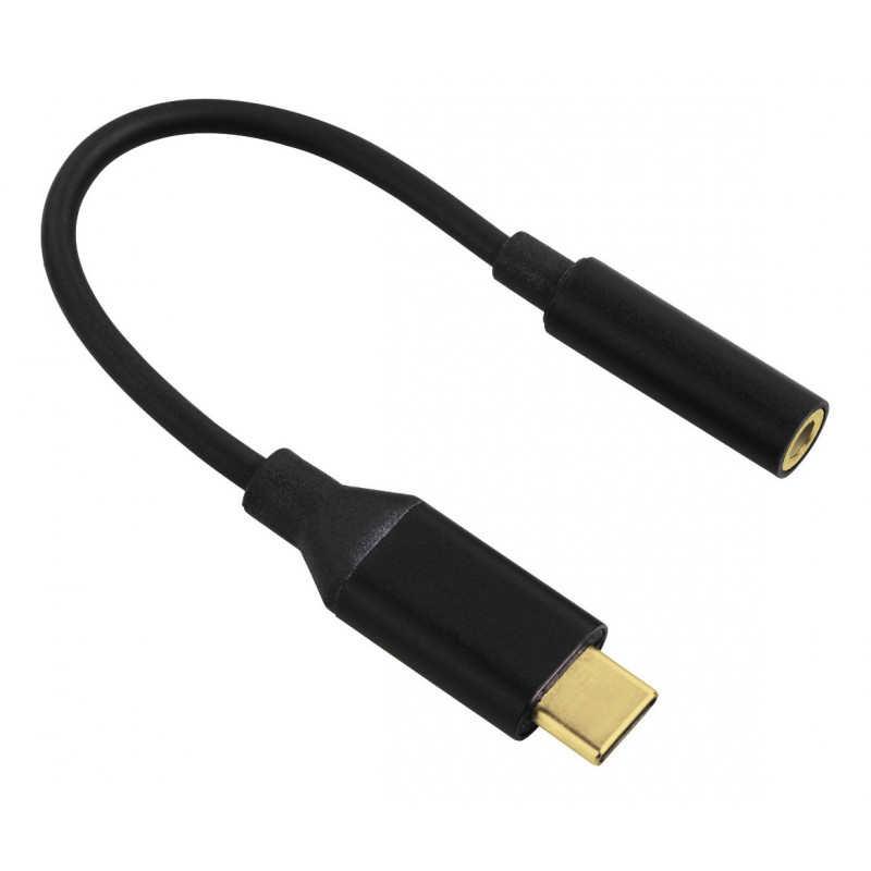 Адаптер Hama H-122338 00122338 Jack 3.5 (f)-USB Type-C (m) черный