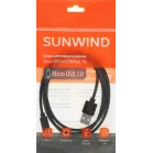 Кабель SunWind USB (m)-micro USB (m) 1м черный