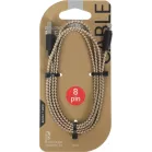 Кабель Gal 2637 USB (m)-Lightning (m) 1м золотистый плоский