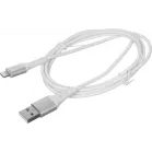 Кабель Cactus CS-LG.USB.A-1.2 USB (m)-Lightning (m) 1.2м белый блистер