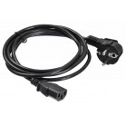 Кабель Buro BU-PCAB-ZP2 IEC C13 Евровилка угловой 5м черный (пакет)