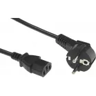 Кабель Buro BU-PCAB-ZP2 IEC C13 Евровилка угловой 5м черный (пакет)