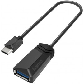 Адаптер Hama H-200312 USB Type-C (m) USB A(f) (00200312) черный