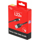 Кабель Itel L22N(ICD-L22N) USB (m)-Lightning (m) 1м черный коробка (упак.:1шт)
