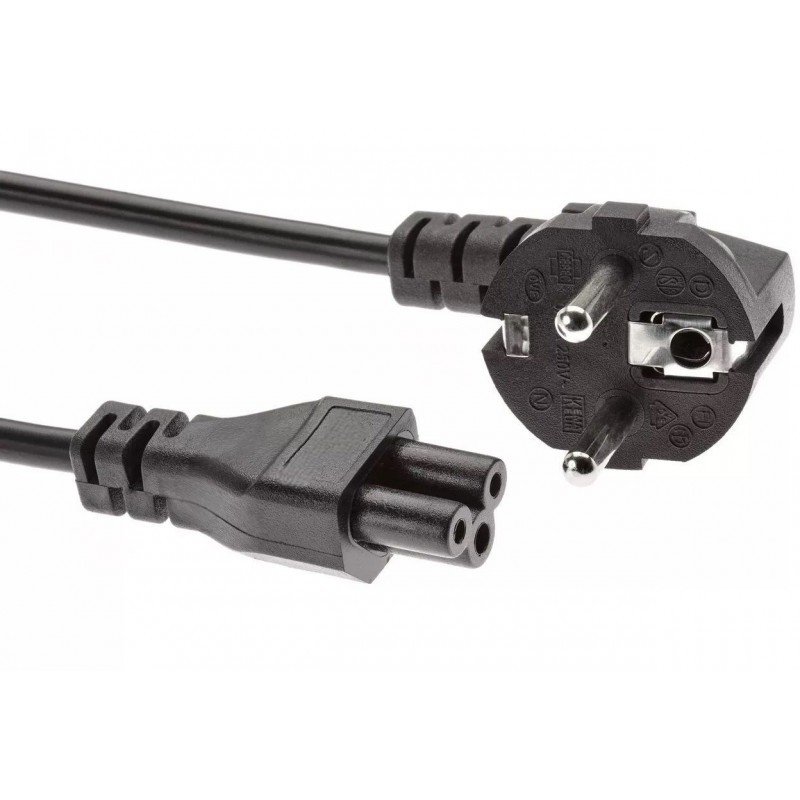 Кабель Premier 5-282 IEC C5 (3-pin) Евровилка угловой 1м (5-282(0.5) 1.0) черный (Bulk)