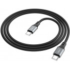 Кабель Hoco Spear X86 TYPE-C TO TYPE-C USB Type-C (m)-USB Type-C (m) 1м черный коробка