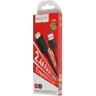 Кабель Hoco X88 Gratified USB (m)-Lightning (m) 1м черный коробка