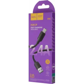 Кабель Hoco X96 Hyper iP USB (m)-Lightning (m) 1м черный коробка