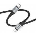 Кабель Hoco X102 Fresh iP USB Type-C (m)-Lightning (m) 1м черный коробка