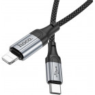 Кабель Hoco X102 Fresh iP USB Type-C (m)-Lightning (m) 1м черный коробка