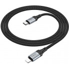 Кабель Hoco X102 Fresh iP USB Type-C (m)-Lightning (m) 1м черный коробка