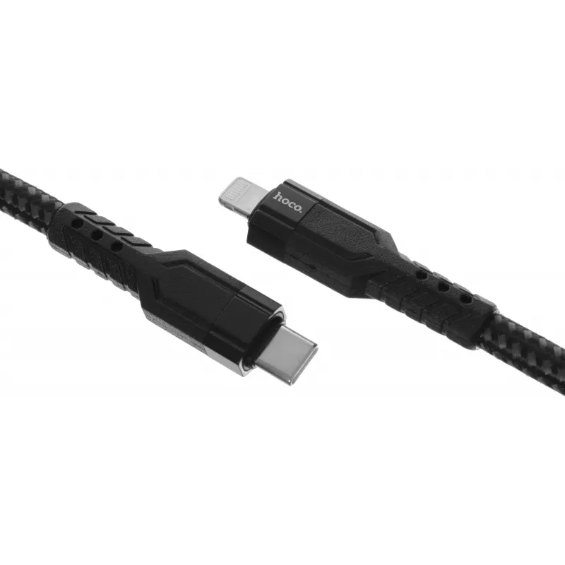 Кабель Hoco U110 iP PD USB Type-C (m)-Lightning (m) 1.2м черный коробка