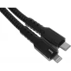 Кабель Hoco U110 iP PD USB Type-C (m)-Lightning (m) 1.2м черный коробка