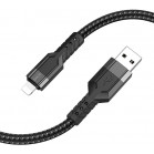 Кабель Hoco U110 iP USB (m)-Lightning (m) 1.2м черный коробка