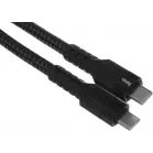 Кабель Hoco U110 Type-C to Type-C USB Type-C (m)-USB Type-C (m) 1.2м черный коробка