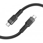 Кабель Hoco U110 Type-C to Type-C USB Type-C (m)-USB Type-C (m) 1.2м черный коробка