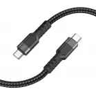Кабель Hoco U110 Type-C to Type-C USB Type-C (m)-USB Type-C (m) 1.2м черный коробка