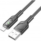Кабель Hoco U120 iP USB (m)-Lightning (m) 1.2м черный коробка