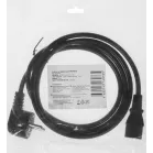 Кабель KingPrice KP-PC-Euro-C13-1.5m Евровилка угловой IEC C13 1.5м черный