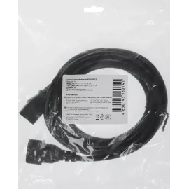 Кабель-удлинитель KingPrice KP-PC-C13-C14-3m IEC C13 IEC C14 3м черный