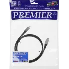 Кабель Premier 100W/4K 60HZ/20GBS USB Type-C (m)-USB Type-C (m) 1м черный