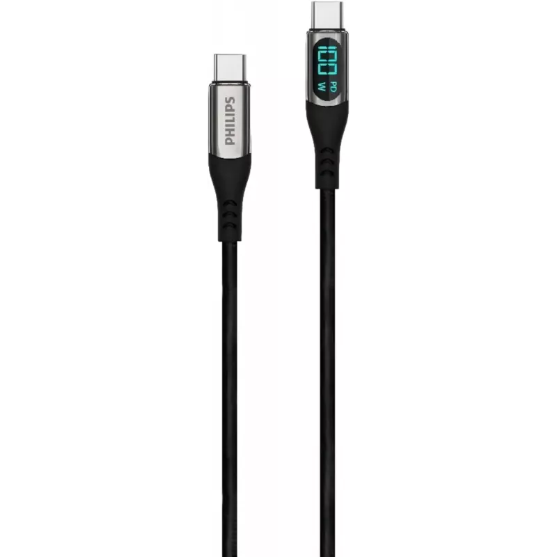 Кабель Philips DLC9102 USB Type-C (m)-USB Type-C (m) 2м черный коробка (упак.:1шт)