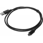 Кабель 2A Square Connector USB (m)-micro USB (m) 1м черный