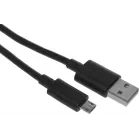 Кабель 2A Square Connector USB (m)-micro USB (m) 1м черный