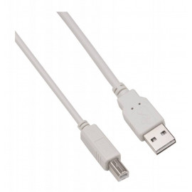 Кабель Buro Reversible USB A(m) USB B(m) 1.8м серый плоский
