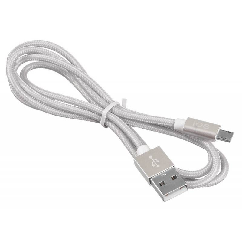 Кабель Buro BHP LGHT+MCR USB (m)-Lightning (m)/micro USB (m) 1м серый