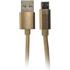 Кабель Buro Braided BHP RET MICUSB-BR USB (m)-micro USB (m) 1м золотистый