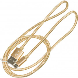 Кабель Buro Braided BHP RET MICUSB-BR USB (m)-micro USB (m) 1м золотистый