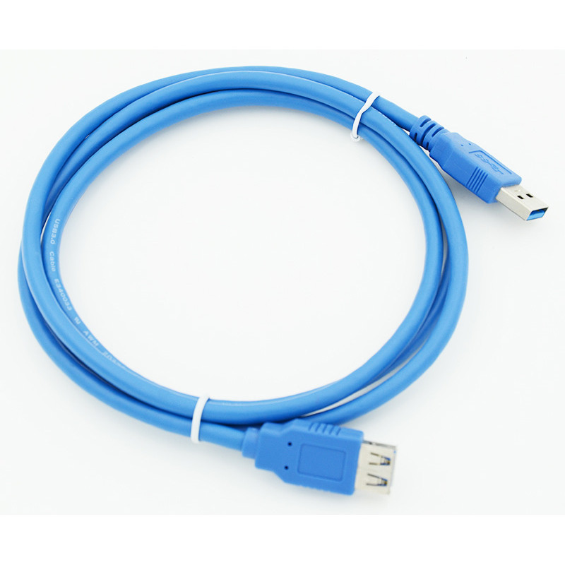 Кабель USB A(m) USB A(f) 1.5м синий